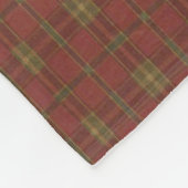 Couverture Polaire Blanche en polaire rouge (Coin)