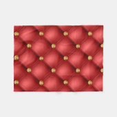 Couverture Polaire Blanche en polaire rouge pour bébé or (Devant (Horizontal))