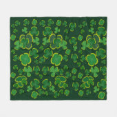 Couverture Polaire Blanche en polaire shamrock (Devant (Horizontal))