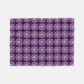 Couverture Polaire Blanche en polaire violette (Devant (Horizontal))