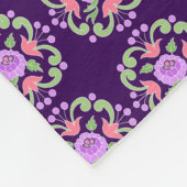 Couverture Polaire Blanche en polaire violette (Coin)