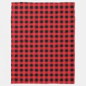 Couverture Polaire Blanche en toison de Buffalo Plaid (Devant)