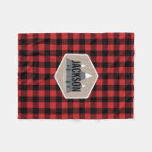 Couverture Polaire Blanche en toison de Buffalo Plaid (Devant (Horizontal))