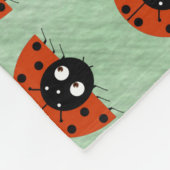 Couverture Polaire Blanche en toison de Ladybug (Coin)