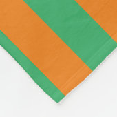 Couverture Polaire Blanche En Toison Orange Et Vert (Coin)