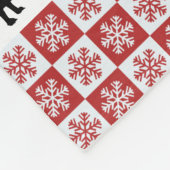 Couverture Polaire Blanche en toison rouge et blanc pour Noël (Coin)