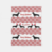 Couverture Polaire Blanche en toison rouge et blanc pour Noël (Devant)