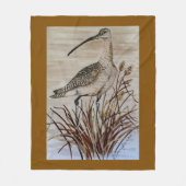 Couverture Polaire Blanche en toison Whimbrel (Devant)