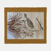 Couverture Polaire Blanche en toison Whimbrel (Devant (Horizontal))