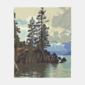 Couverture Polaire Blanche Fleece Lake Tahoe (Devant)
