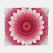 Couverture Polaire Blanche Fleece & Sherpa - Rouge, Rose (Devant (Horizontal))