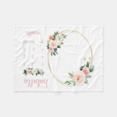 Couverture Polaire Blanche Floral Jalon Blanket Fille Mois Blanche (Devant (Horizontal))