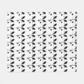 Couverture Polaire Blanche Husky Sibérie Husky Sled Dog Blanches (Devant (Horizontal))