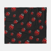 Couverture Polaire Blanche Ladybug Cute Ladybird Fleece Blanche (Devant (Horizontal))