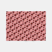 Couverture Polaire Blanche Ladybug Cute Ladybird Fleece Blanche (Devant (Horizontal))