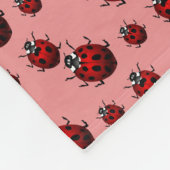 Couverture Polaire Blanche Ladybug Cute Ladybird Fleece Blanche (Coin)