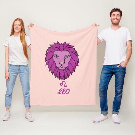 Couverture Polaire Blanche Leo Fleece (En situation)