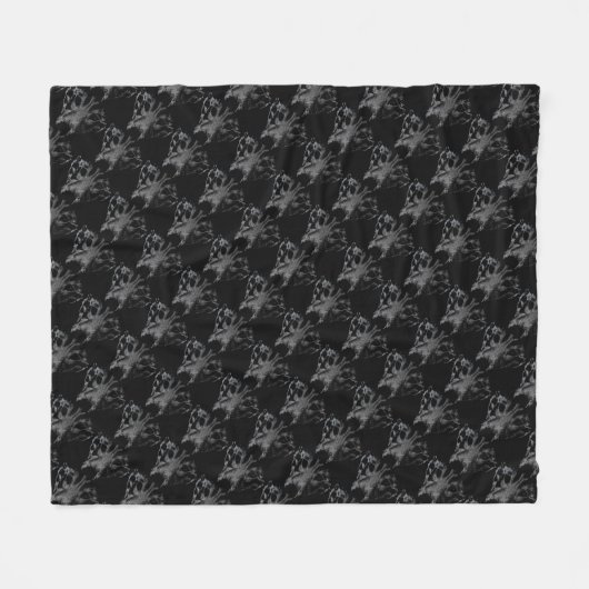 Couverture Polaire Blanche Loup Pup Husky Wolf Puppy Chien Blanches (Devant (Horizontal))