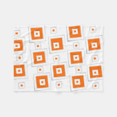 Couverture Polaire Blanche orange (Devant (Horizontal))