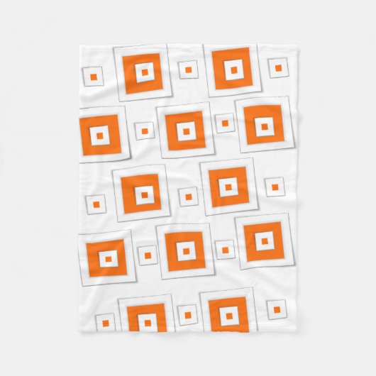 Couverture Polaire Blanche orange (Devant)