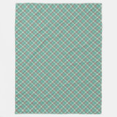 Couverture Polaire Blanche Pastel Tartan pour un confort de vacances  (Devant)