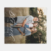 Couverture Polaire Blanche Photo Personnalisée Tout Simplement Béni (Devant (Horizontal))
