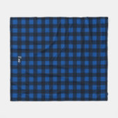 Couverture Polaire Blanche Plaid de Buffle Bleu Personnalisé (Devant (Horizontal))
