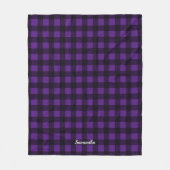Couverture Polaire Blanche Plaid Personnalisée De Buffle Violet (Devant)