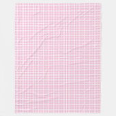 Couverture Polaire Blanche Plaid Pink Pastel Style Tartan Cosy (Devant)