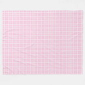 Couverture Polaire Blanche Plaid Pink Pastel Style Tartan Cosy (Devant (Horizontal))