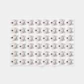 Couverture Polaire Blanche polaire argent Husky Love (Devant (Horizontal))