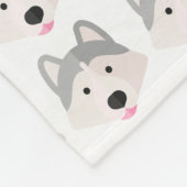 Couverture Polaire Blanche polaire argent Husky Love (Coin)