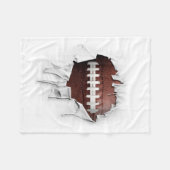 Couverture Polaire Blanche polaire blanche de football déchirée (Devant (Horizontal))