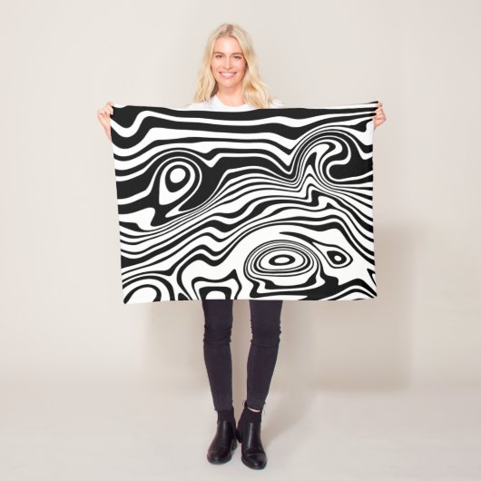 Couverture Polaire Blanche polaire blanche noire (En situation)