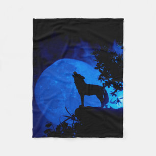 Couverture Polaire Blanche polaire bleu lune Wolf