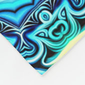 Couverture Polaire Blanche polaire bleu vert (Coin)