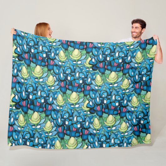 Couverture Polaire Blanche polaire Bluebonnet (En situation)