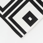 Couverture Polaire Blanche polaire Carré noire et blanche (Coin)