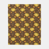 Couverture Polaire Blanche polaire Citrouille d'or (Devant)
