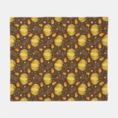 Couverture Polaire Blanche polaire Citrouille d'or (Devant (Horizontal))