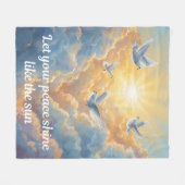 Couverture Polaire Blanche polaire de Peace Dove (Devant (Horizontal))