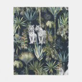Couverture Polaire Blanche polaire de tigres blanches de la Jungle no (Devant)