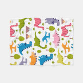 Couverture Polaire Blanche polaire - Dino Party (Devant (Horizontal))