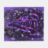 Couverture Polaire Blanche polaire Eléphant Violet (Devant (Horizontal))