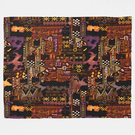 Couverture Polaire Blanche polaire Ethno-jazz, Grande (Devant (Horizontal))