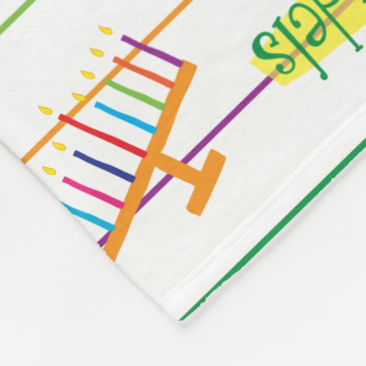 Couverture Polaire Blanche polaire Hanoukka Party/petite (Coin)