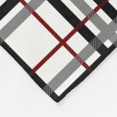 Couverture Polaire Blanche polaire noire blanche et rouge (Coin)