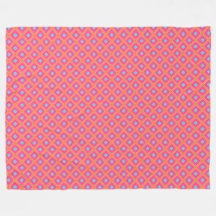 Couverture Polaire Blanche polaire orange rose et diamant bleu