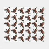 Couverture Polaire Blanche polaire Panda Rouge (Devant (Horizontal))