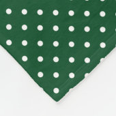 Couverture Polaire Blanche polaire Pois verte (Coin)